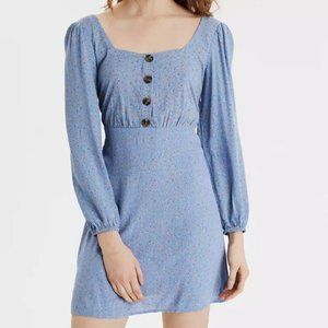 AE Long Sleeve Square Neck Mini Dress